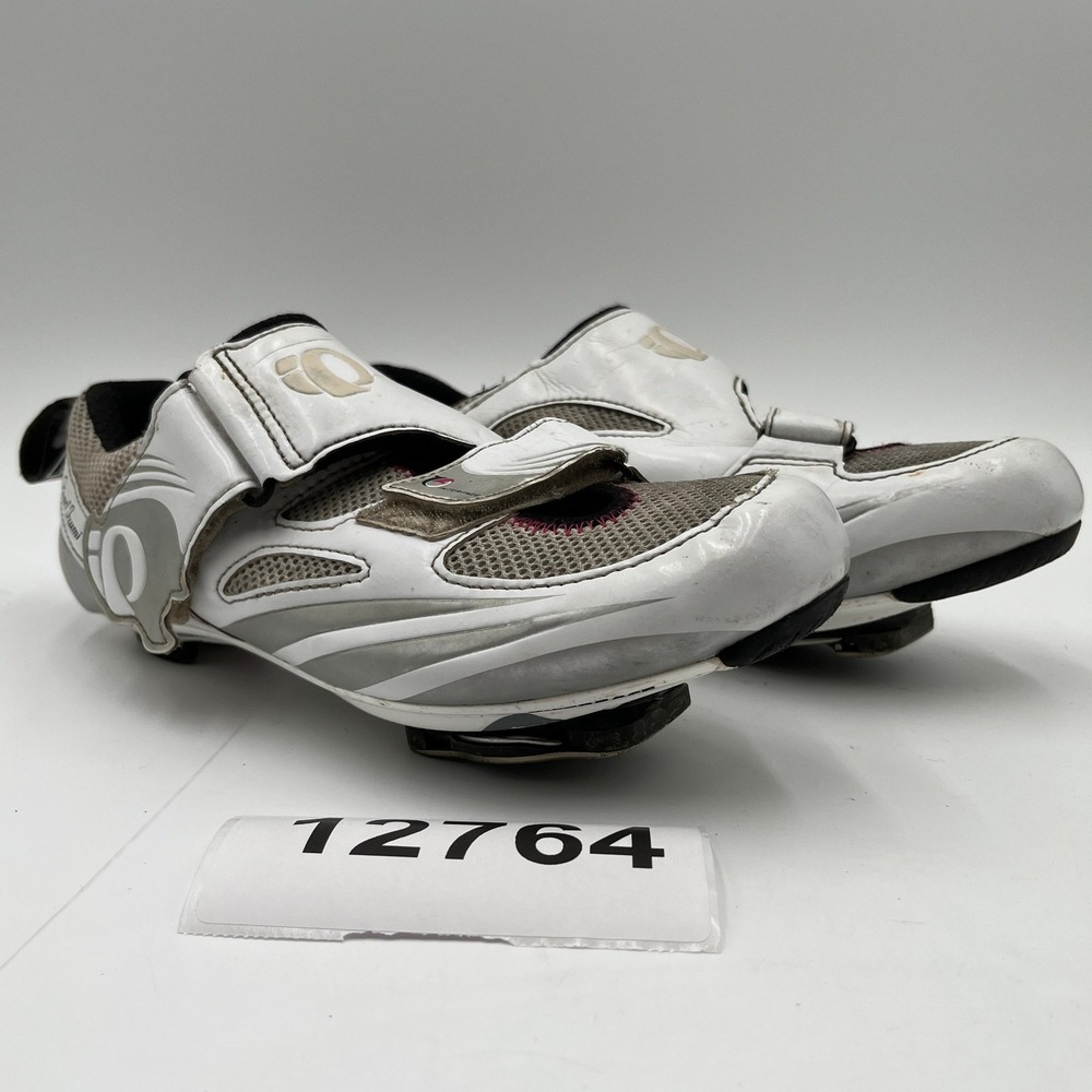 Pearl Izumi Tri Fly IV Carbon Womens 42.5 Eu 10 Us Cycling Shoes White Silver